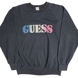 Vintage Guess Sweatshirt‎ Crewneck USA Made Logo Cotton Size XL Pullover